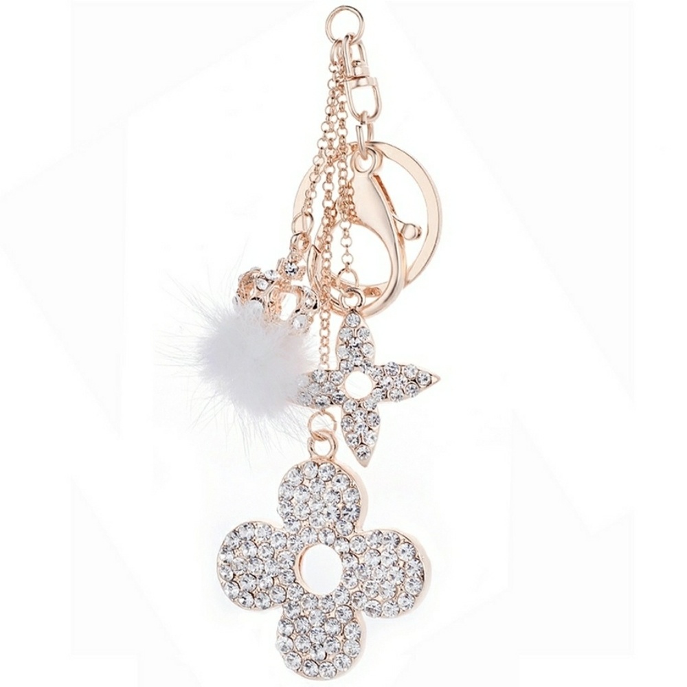 Rhinestone bag charm